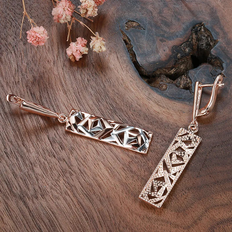 Rose Gold Drop Earrings