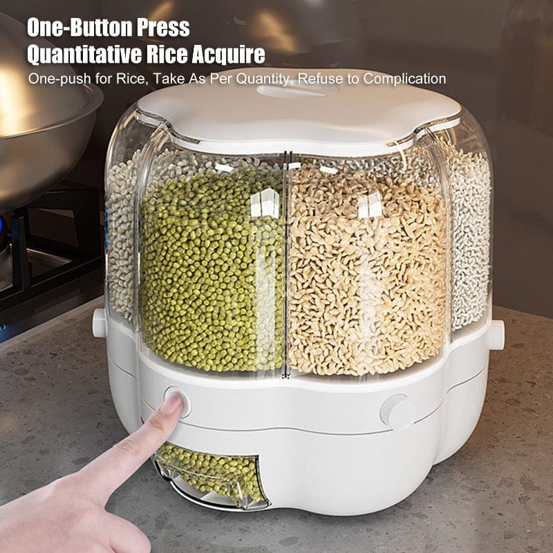 GrainSpin Pro - The Ultimate Pantry Organizer Rotating Grain Dispenser