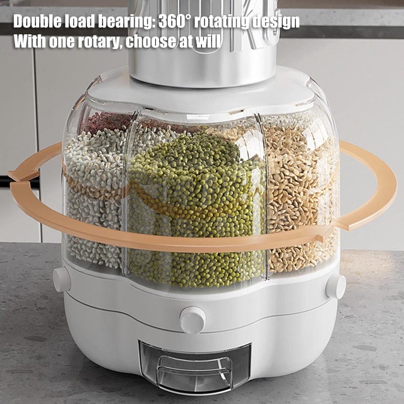 GrainSpin Pro - The Ultimate Pantry Organizer Rotating Grain Dispenser